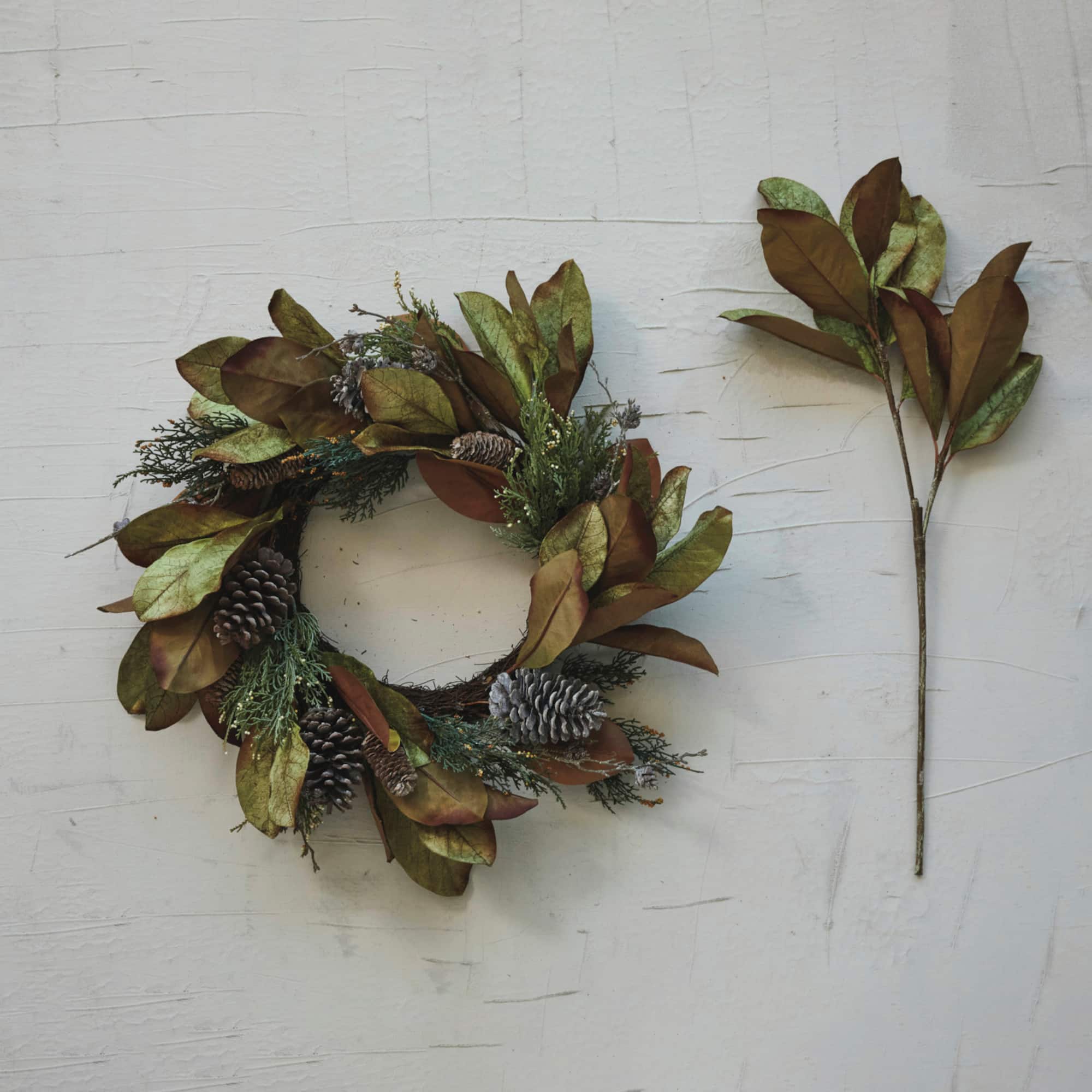 Hello Honey® 32" Green Faux Magnolia Leaf Branch Stem